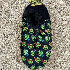 Teenage Mutant Ninja Turtles Fuzzy Babba Slipper Socks 1-Pair, Men’s M/L 7.5-9.5